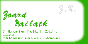 zoard mailath business card